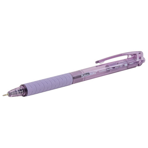 Ручки шариковые автоматические с грипом BRAUBERG "CLASSIC PASTEL", СИНИЕ, НАБОР 5 ШТ., пишущий узел 0,5 мм, линия письма 0,35 мм, 144470 - фото 11