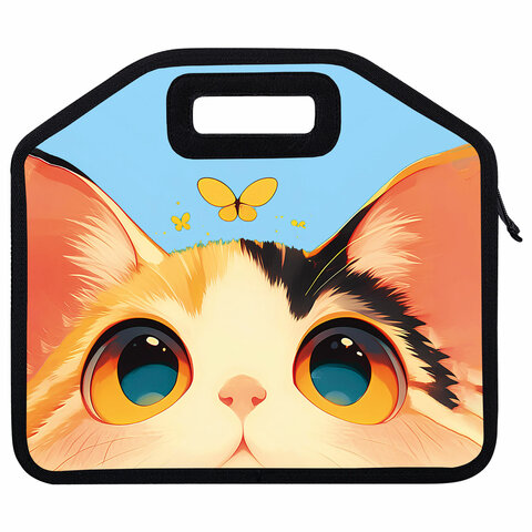 Папка-сумка ЮНЛАНДИЯ, 1 отделение, фетровые ручки, 34х30х11 см, "Cute catcher", 273379 - фото 2