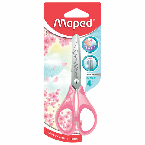Ножницы MAPED (Франция) "Essentials Soft", 130 мм, закругленные, цвет ассорти, 464411 - фото 5