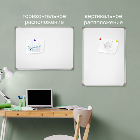 Доска магнитно-маркерная 60х90 см, металлическая рамка, STAFF ECO, 238137 - фото 13
