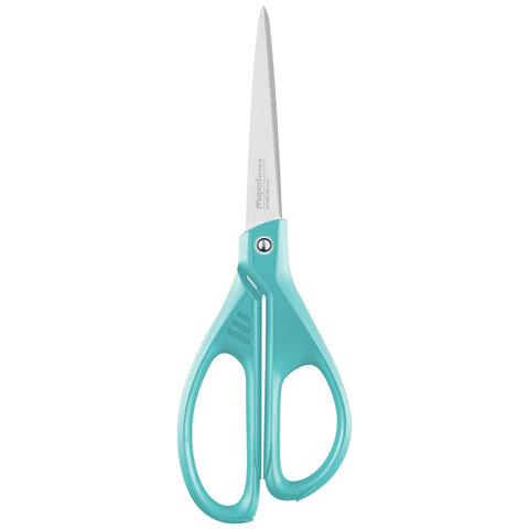 Ножницы MAPED "Essentials Color", 210 мм, бирюзовые, эргономичные ручки, 468111 - фото 2