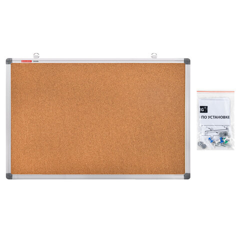 Доска пробковая для объявлений 60х90 см, алюминиевая рамка, BRAUBERG Extra, 238308 - фото 8