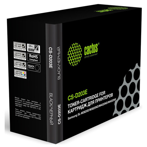 Картридж лазерный CACTUS (CS-D203E) для SAMSUNG ProXpress M3820/4020/3870/4070, ресурс 10000 стр. - фото 1