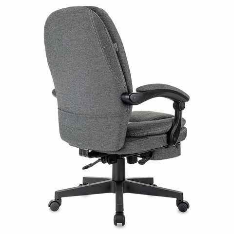 Кресло офисное CH-868MSG-BF, синхромеханизм, вибромодуль, подставка для ног, ткань, серое, 1998751 - фото 6