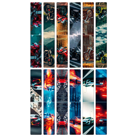Закладки для книг МАГНИТНЫЕ, "BOYS", комплект 12 штук, 60x20 мм, FUNSTER (ФАНСТЕР), 116656 - фото 2