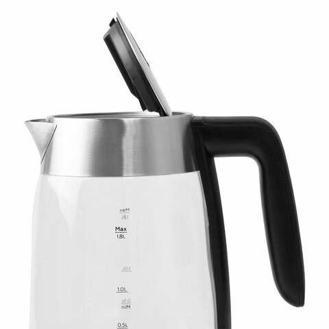 Чайник BQ (БИ-КЬЮ) KT1736G, 1,8 л, 2200 Вт, закрытый нагревательный элемент, ТЕРМОРЕГУЛЯТОР, стекло, 86190523 - фото 6