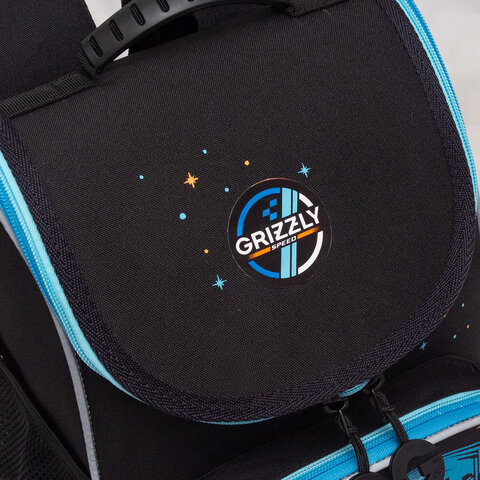 Ранец GRIZZLY анатомическая спинка, с мешком для обуви, для мальчиков, "MOONLIGHT RACE", 33х25х13 см, RAm-585-2/2 - фото 7