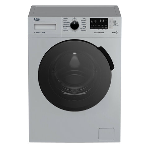 Стиральная машина BEKO RSPE78612S, 1200 об/мин, 7 кг, фронтальная загрузка, 15 программ, пар, серебристая, 7322710002 - фото 1