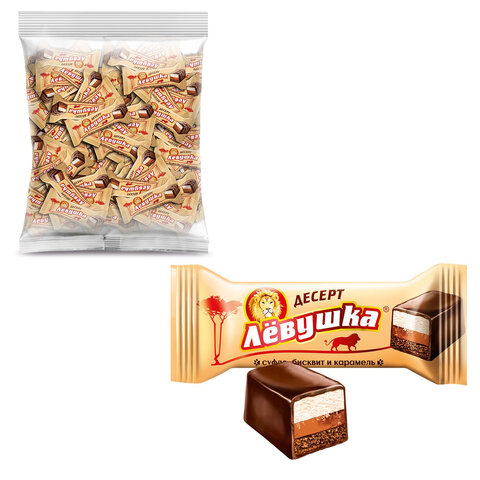 Конфеты глазированные СЛАВЯНКА "Левушка" с карамельно-сливочным вкусом, 500 г, R6734 - фото 1