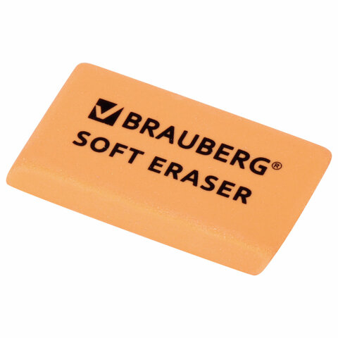 Набор ластиков BRAUBERG "Soft" 2 шт., 52х25х9 мм, цвет ассорти, прямоугольные, скошенные края, 228062 - фото 3