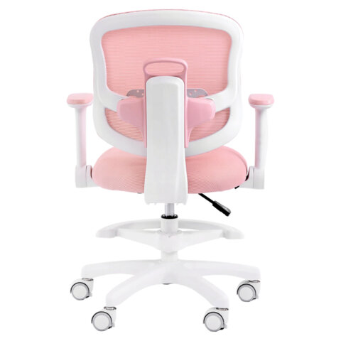 Кресло детское с подставкой для ног BRABIX KIDS "MG-215", сетка/ткань TW, розовое, 533311 - фото 5