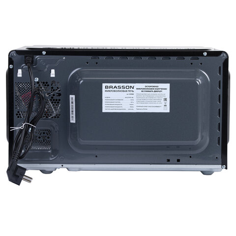 Микроволновая печь BRASSON (БРАССОН) MW2390D-6BL, 23 л, 900 Вт, сенсорное управление, дисплей, таймер, 6 АВТОПРОГРАММ, черная, 454980 - фото 4