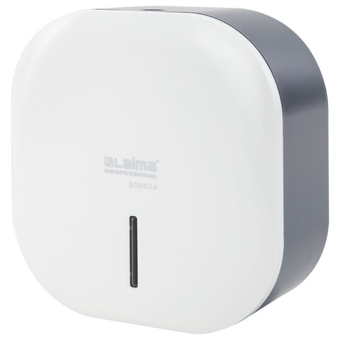 Диспенсер для туалетной бумаги LAIMA PROFESSIONAL SUPER (Система T2), малый, белый, ABS-пластик, 609504 - фото 1