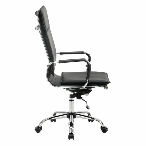 Кресло офисное BRABIX "Cube EX-523", экокожа, хром, черное, 531946 - фото 3