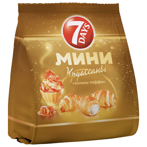 Круассаны мини 7DAYS крем "Ваниль-тоффи", 265 г, Y3643 - фото 2