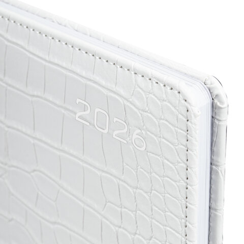 Еженедельник датированный 2026 А5 145х215 мм, BRAUBERG "Party", под кожу, белый, 117179 - фото 4