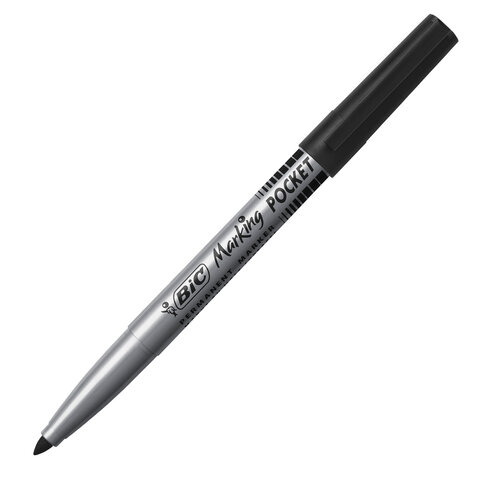 Маркер перманентный BIC "Marking Fine ECOlutions", ЧЕРНЫЙ, круглый наконечник 1,1 мм, 8209022 - фото 3