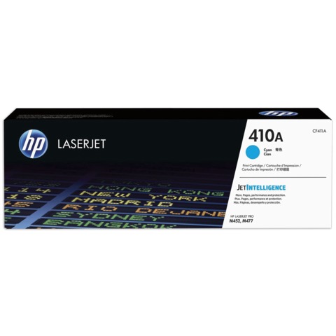 Картридж лазерный HP (CF411A) LaserJet Pro M477/M452, №410A, голубой, оригинальный, ресурс 2300 страниц - фото 1