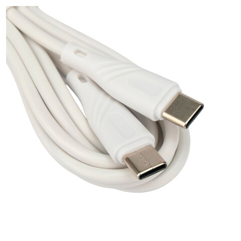 Кабель USB 2.0 Type-C-Type-C, 2 м, CABLEXPERT, 3 А, 60 Вт, PD/QC3.0, медь, белый, CCB-USB2-CMCMO1-2MW - фото 2