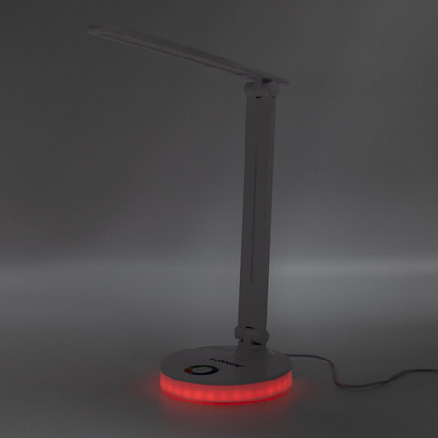 Настольная лампа-светильник, ночник SONNEN RG-001, 30 LED, 6 Вт, 3 режима, RGB-подсветка, белый, 238774 - фото 10