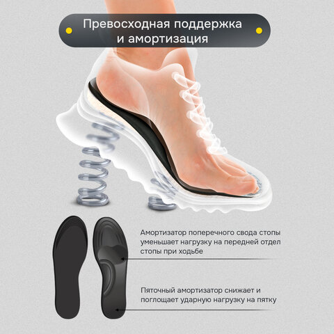 Стельки для обуви с ЭФФЕКТОМ ПАМЯТИ, материал MEMORY FOAM, размер RU 39-44 / EU 40-45, с линиями выреза, SHEGRA (ШЕГРА), 700745 - фото 14