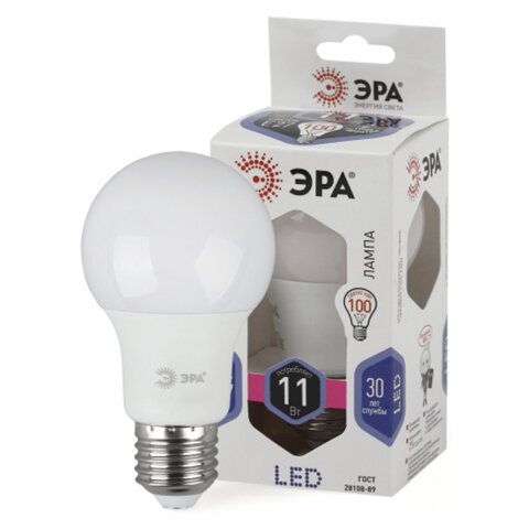 Лампа светодиодная ЭРА STD, 11 (100) Вт, цоколь E27, груша, холодный белый свет, 35000 ч., LED A60-11W-860-E27, Б0031394 Лампа светодиодная ЭРА STD, 11 (100) Вт, цоколь E27, груша, холодный белый свет, 35000 ч., LED A60-11W-860-E27, Б0031394 - фото 5