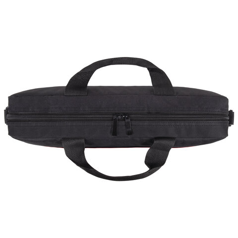 Сумка портфель BRAUBERG PRACTICAL с отделением для ноутбука 15,6", Blue line, черная, 29х40х7 см, 272603 - фото 10
