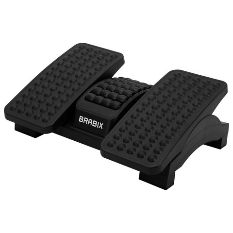 Подставка для ног BRABIX "Ultra 5" 43х32 см, массажер, регулировка угла наклона, 2 платформы, 533040 - фото 1