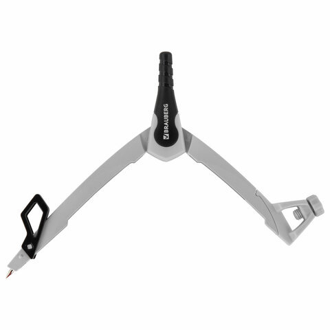 Готовальня BRAUBERG ULTRA, 4 предмета: циркуль 135 мм, запасные грифели, насадка, графитовый цвет, 210821 - фото 6