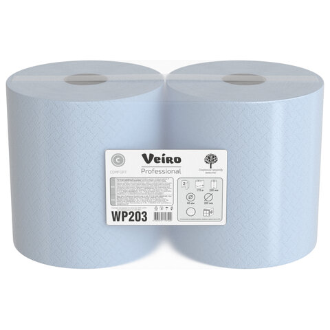 Бумага протирочная с центральной вытяжкой 175 метров VEIRO (M4) COMFORT, 2-слойная, КОМПЛЕКТ 6 рулонов, WP203 - фото 6