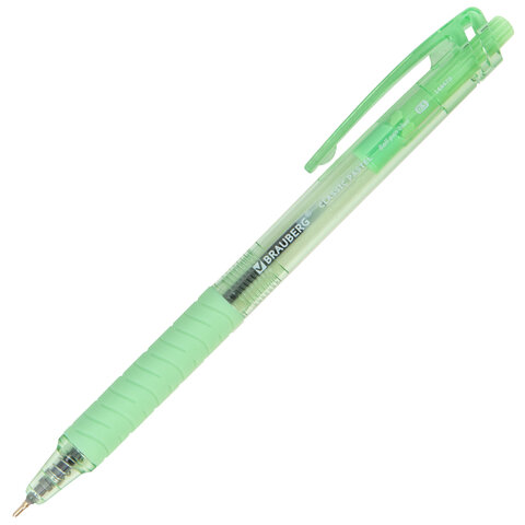 Ручки шариковые автоматические с грипом BRAUBERG "CLASSIC PASTEL", СИНИЕ, НАБОР 5 ШТ., пишущий узел 0,5 мм, линия письма 0,35 мм, 144470 - фото 6