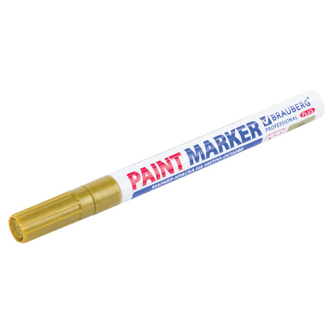 Маркер-краска лаковый (paint marker) 2 мм, ЗОЛОТОЙ, НИТРО-ОСНОВА, алюминиевый корпус, BRAUBERG PROFESSIONAL PLUS, 151443 - фото 11