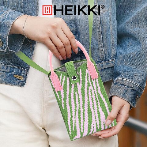 Сумочка-органайзер повседневная HEIKKI KNIT (ХЕЙКИ) кросс боди, вязаная, 17х12х5 см, "Fun zebra", 273792 - фото 8