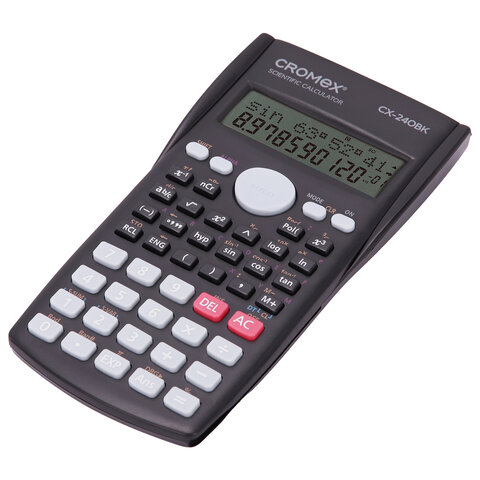 Калькулятор инженерный CROMEX (КРОМЕКС) СX-240BK (155х80 мм), 240 функций, 10+2 разрядов, черный, 273832 - фото 3