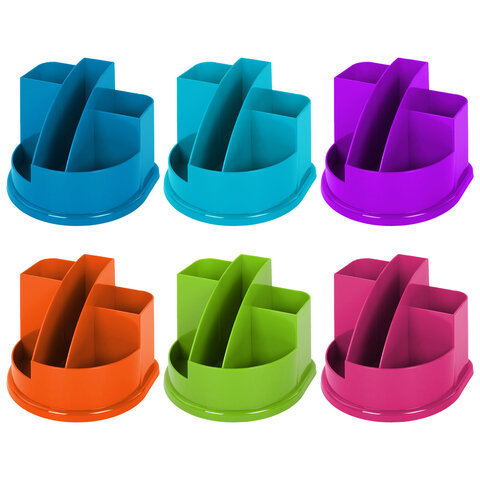 Подставка-органайзер BRAUBERG STYLE COLOR, 5 отделений, 132х122х108 мм, ассорти, 238095 - фото 1