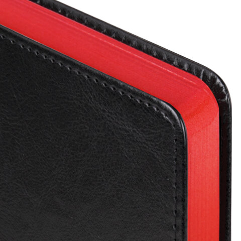 Ежедневник датированный 2026 А5 138x213 мм, BRAUBERG "Inspiration", под кожу, цветной срез, черный, 117473 - фото 4