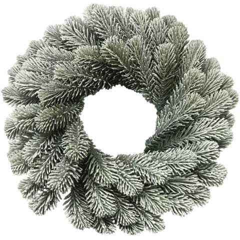 Венок новогодний заснеженный, диаметр 40 см "Снежная зима", литой ПЭТ, ЗОЛОТАЯ СКАЗКА, 592519 - фото 2