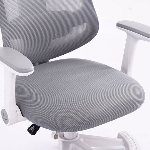 Кресло детское с подставкой для ног BRABIX KIDS "MG-215", сетка/ткань TW, серое, 533313 - фото 7
