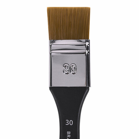 Кисть художественная профессиональная, синтетика, флейц, № 30, BRAUBERG ART CLASSIC, 201035 - фото 3
