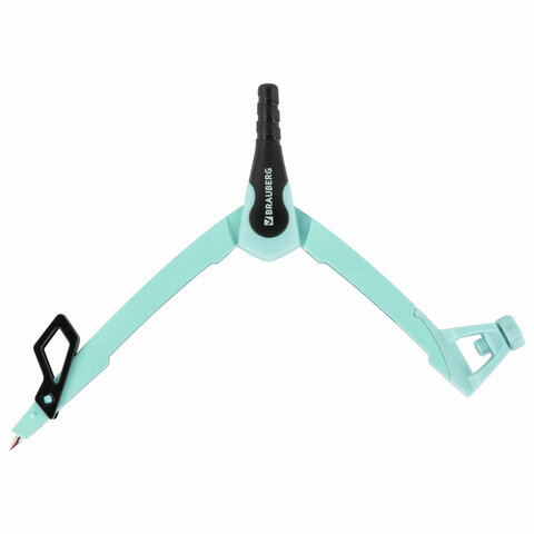 Готовальня BRAUBERG ULTRA, 4 предмета: циркуль 135 мм, запасной грифель, насадка, мятный цвет, 210824 - фото 6