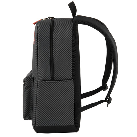 Рюкзак BRAUBERG ENERGETIC универсальный, эргономичный, "Recycle", черный\серый, 43х30х16 см, 270796 - фото 5