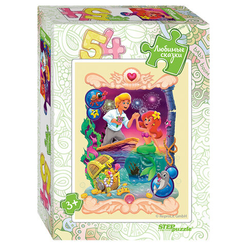 Пазл картонный 54 элемента, "Любимые сказки", АССОРТИ, поле 18х13,5 см, STEP PUZZLE - фото 9