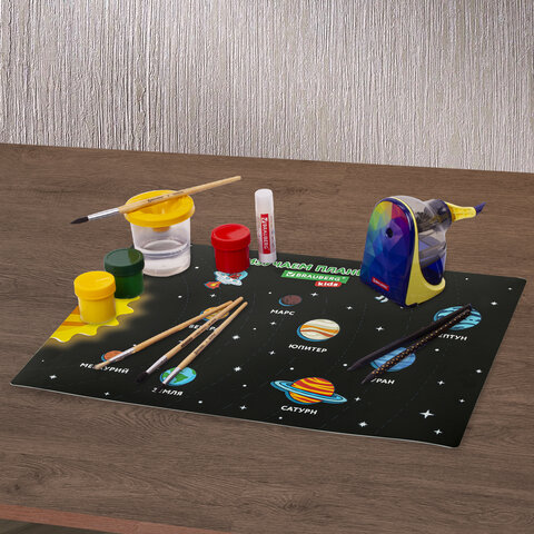 Настольное покрытие BRAUBERG KIDS, А3+, пластик, 46x33 см, "Space Out", 271731 - фото 5