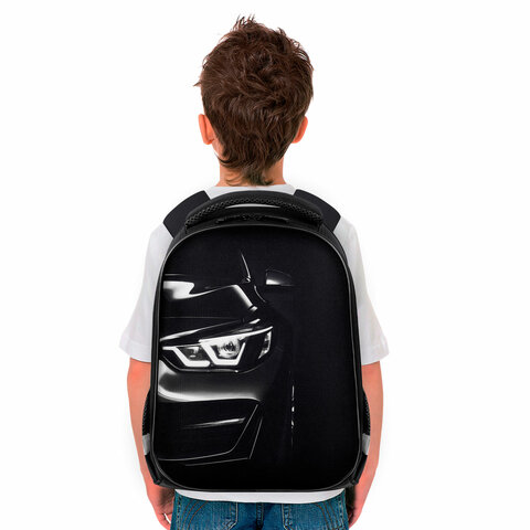 Ранец BRAUBERG KIDS START, 1 отделение, 2 кармана, Dark car, 35х26х13 см, 273151 - фото 8