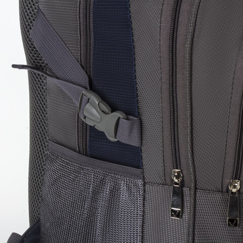 Рюкзак BRAUBERG URBAN универсальный, 2 отделения, "MainStream 2", серо-синий, 45х32х19 см, 224446 - фото 17