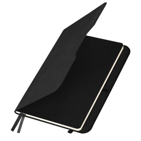 Ежедневник датированный 2026, А5, 151х213 мм, BRAUBERG "Note", под кожу, держатель для ручки, черный, 117516 - фото 4