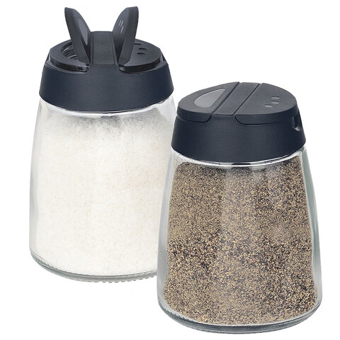Набор для специй 2х150 мл, MAXI, солонка + перечница, стекло/пластик, WEGLA (ВЕГЛА), 700228 - фото 6