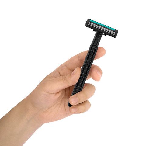 Бритвенные станки одноразовые, 3 лезвия, увлажняющая полоска, фиксированная головка, 10 шт., синий, X-ONE (ИКС-УАН), 700033 - фото 4