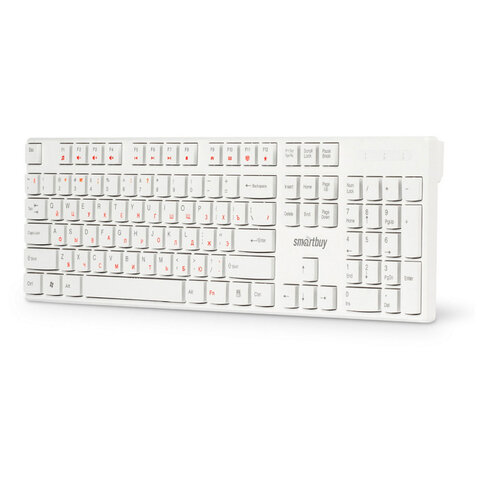Клавиатура проводная SMARTBUY ONE 238, USB, 104 клавиши, белый, SBK-238U-W - фото 2