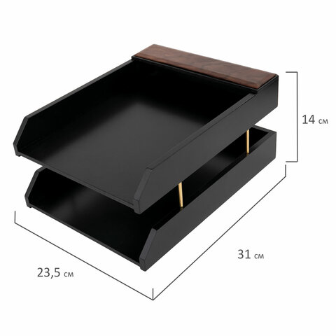 Набор настольный GALANT "Sirius" из дерева, 8 предметов, цвет "орех/чёрный", 238161 - фото 9